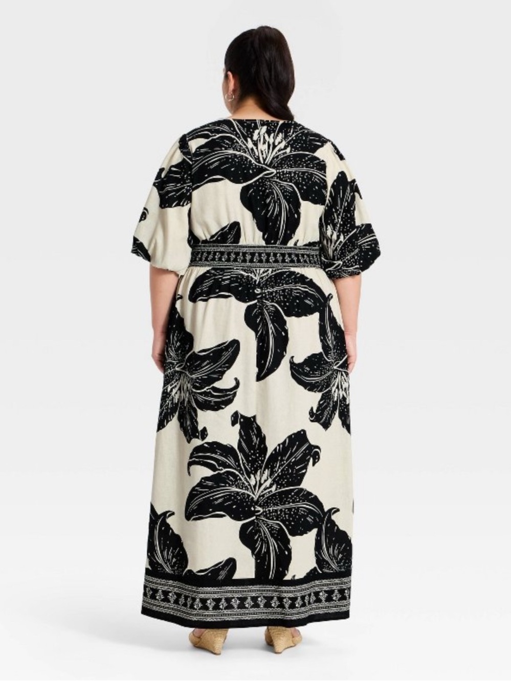 Ava & Viv Floral Maxi Summer Dress - Black Floral 2X- NWT - Picture 2 of 4